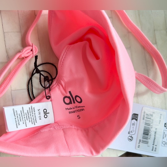 Alo Yoga Splendor Bra Neon Bubblegum Pink Small - Picture 6 of 6